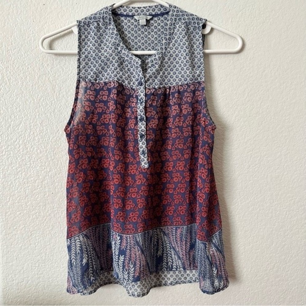 Lorimer NYC Boho High Low Blouse size Small